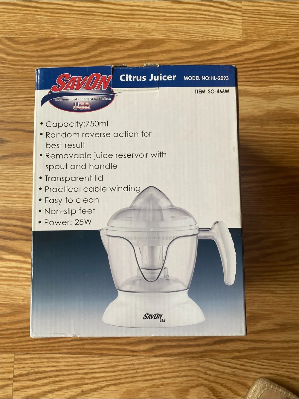 Avon White and Clear Citrus Juicer - Compact Electric Reamer